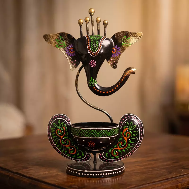 Ganesha T-Light Black