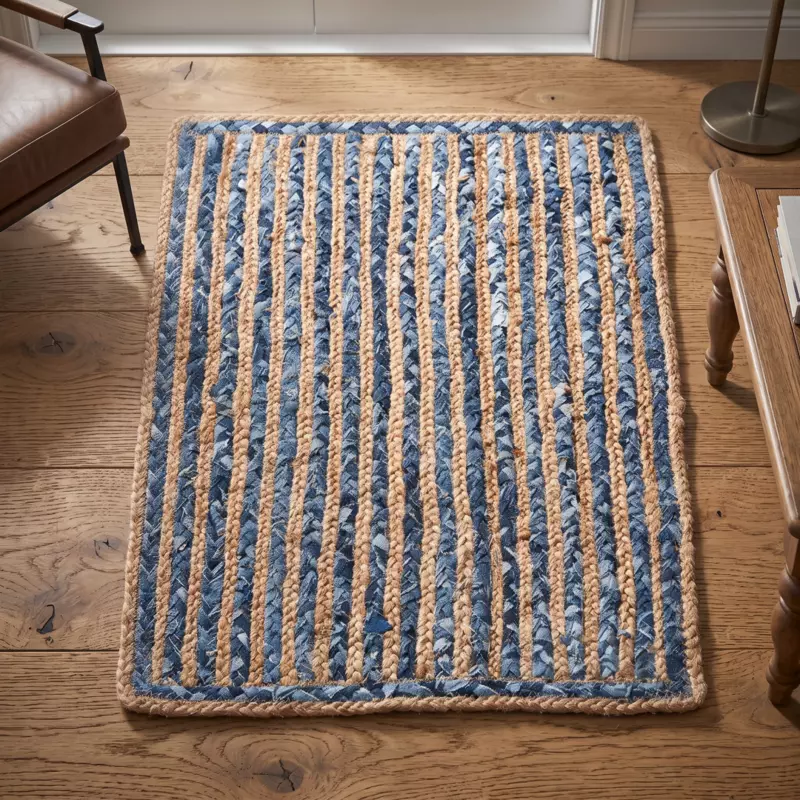 Mat Jute Denim 1.5'x2'