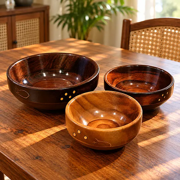 Wooden Bowl Set Of 4