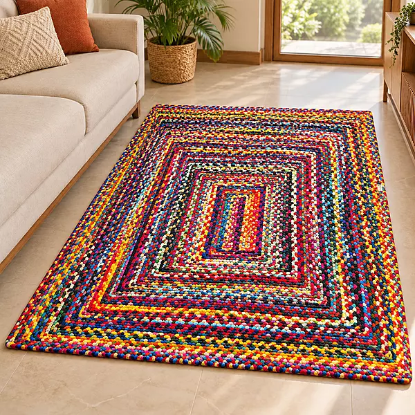 Rug Chindi 3x5 Rects In Rect