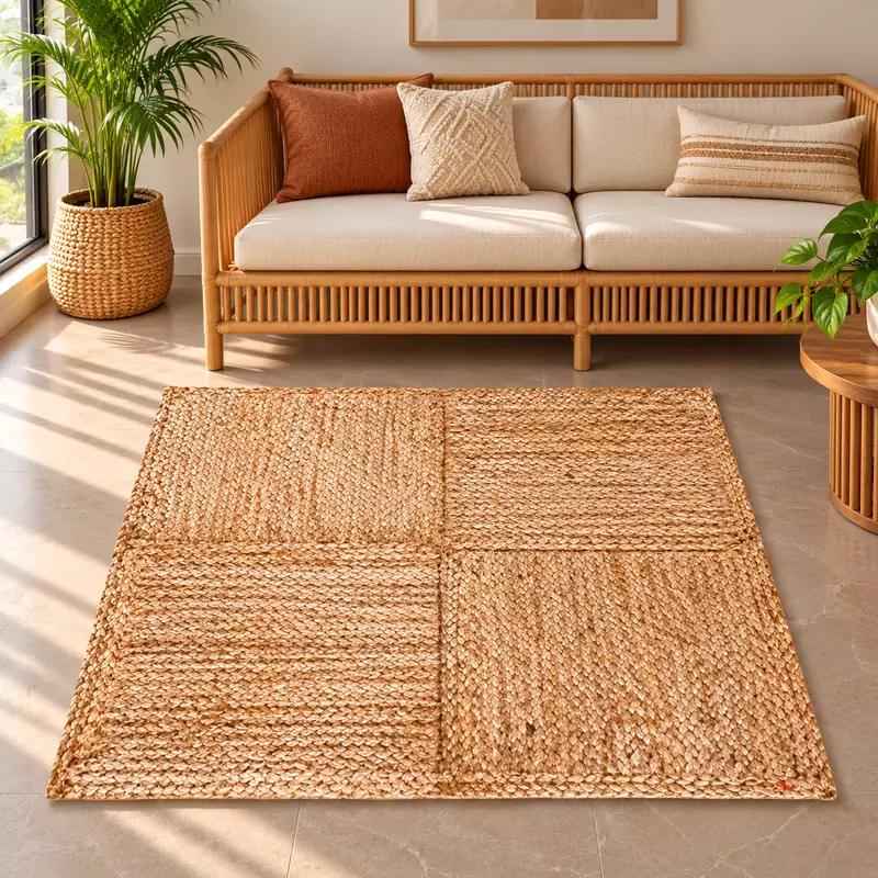 Rug Jute 3x3 Squares