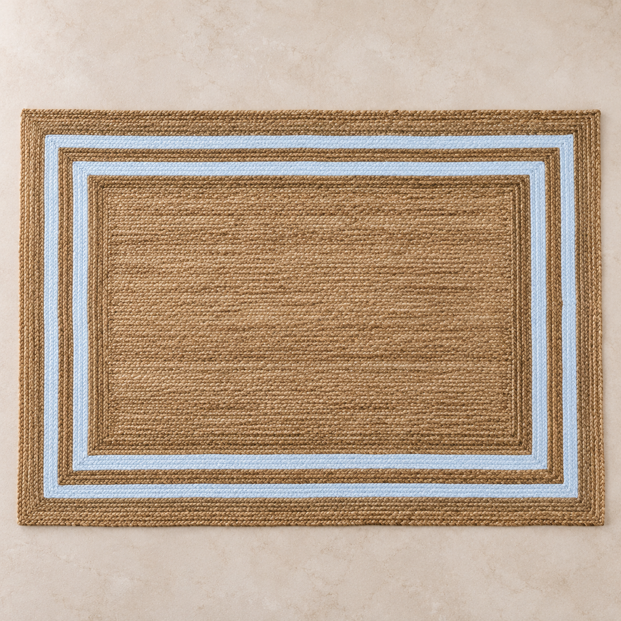 Rug Jute Ctn 3x5 Rctngl Ntrl+Wht