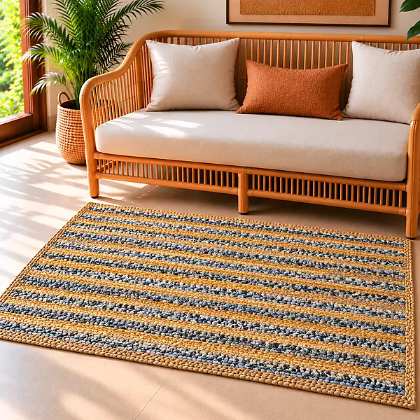 Rug Jute Dnm 2x4 Rctngl St Lines