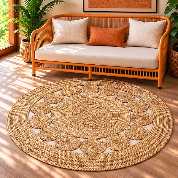 Rug Jute Round 3 Ft Altrnate Rounds
