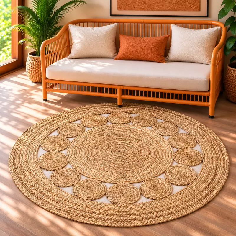 Rug Jute Round 3 Ft Altrnate Rounds