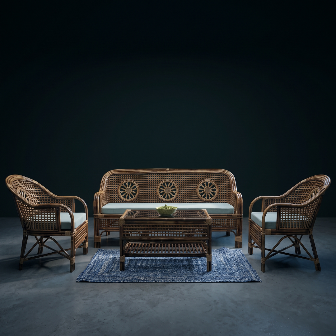 Sofa 3+1+1 w/o Table Phool Patti