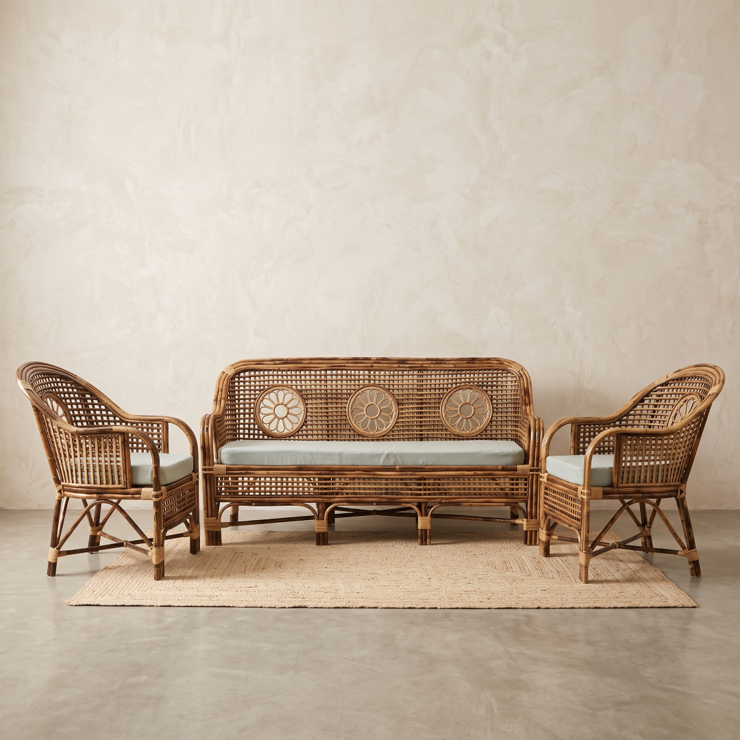 Sofa 3+1+1 w/o Table Phool Patti