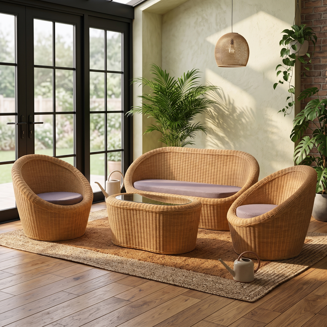 Sofa Apple 5 Seat+Tbl+Cushn Thik Wik