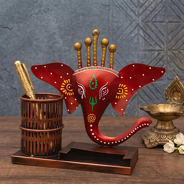 Utility Stnd Red Ganesha Crwn 0080