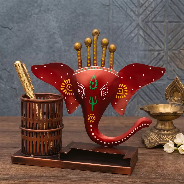Utility Stnd Red Ganesha Crwn 0080